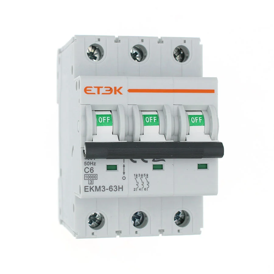 EKM3-63-3C06 Автоматический выключатель 3P 6А С