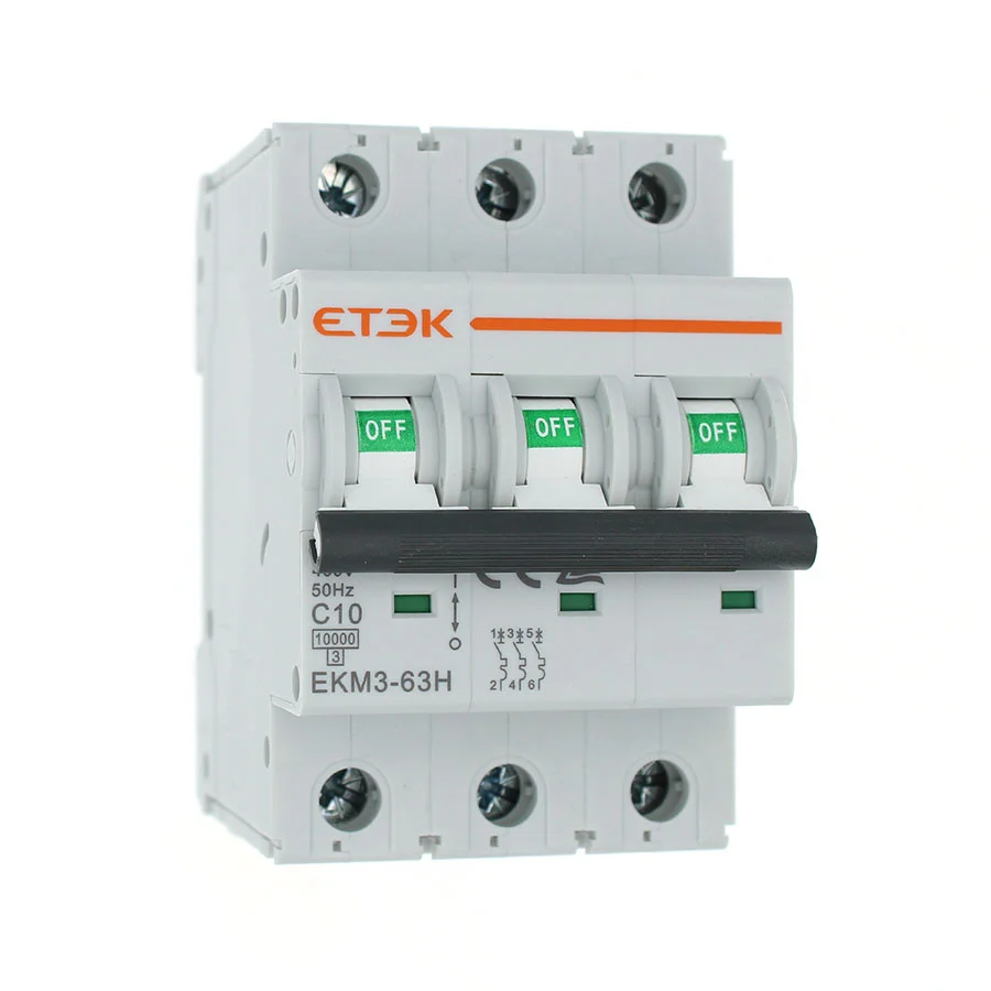 EKM3-63-3C10 Автоматический выключатель 3P 10А С