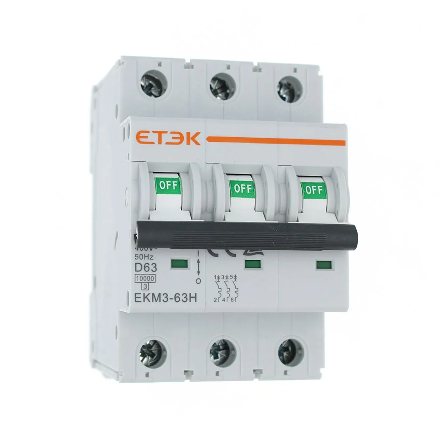 EKM3-63-3D63 Автоматический выключатель 3P 63А D