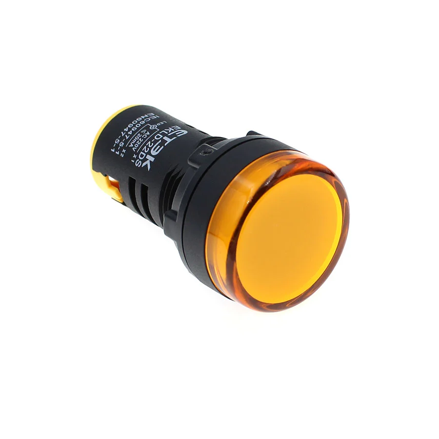 EKLD-22DS-Y-220 Лампа желтая 220VAC, D22